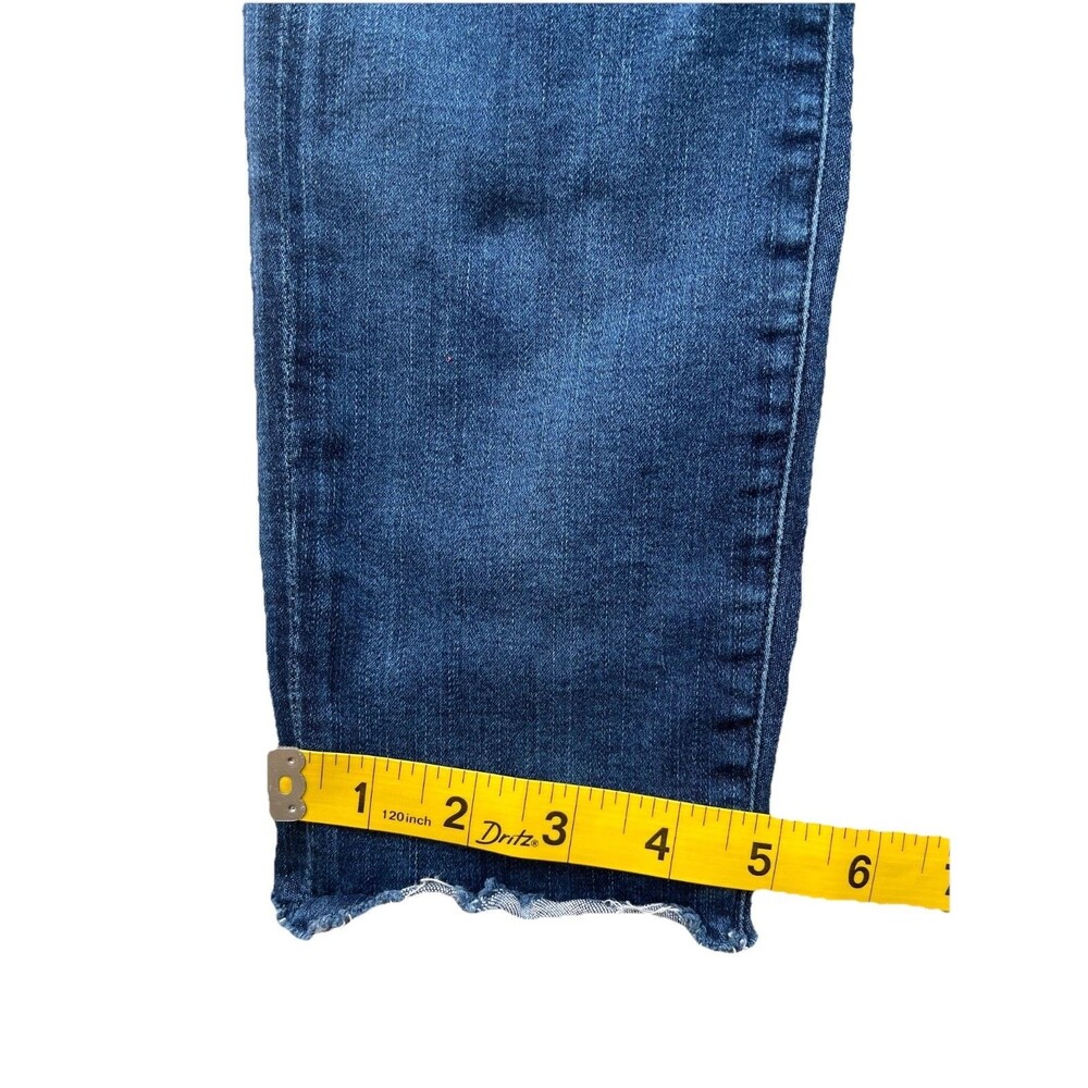AGOLDE Sophie Crop Jeans Women's Size 27 Raw Hem Slim Jean Medium/Dark Wash - Picture 6 of 9